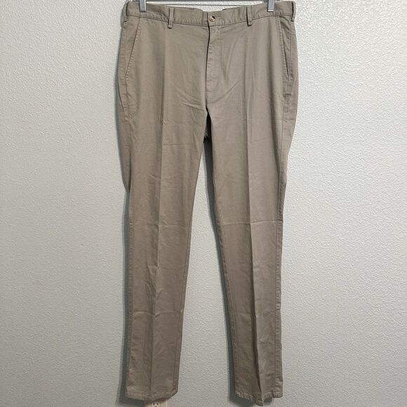 PETER MILLAR Pants Mens Size 36x36 Crown Pilot Flat Front MTN Gray Golf Trouser